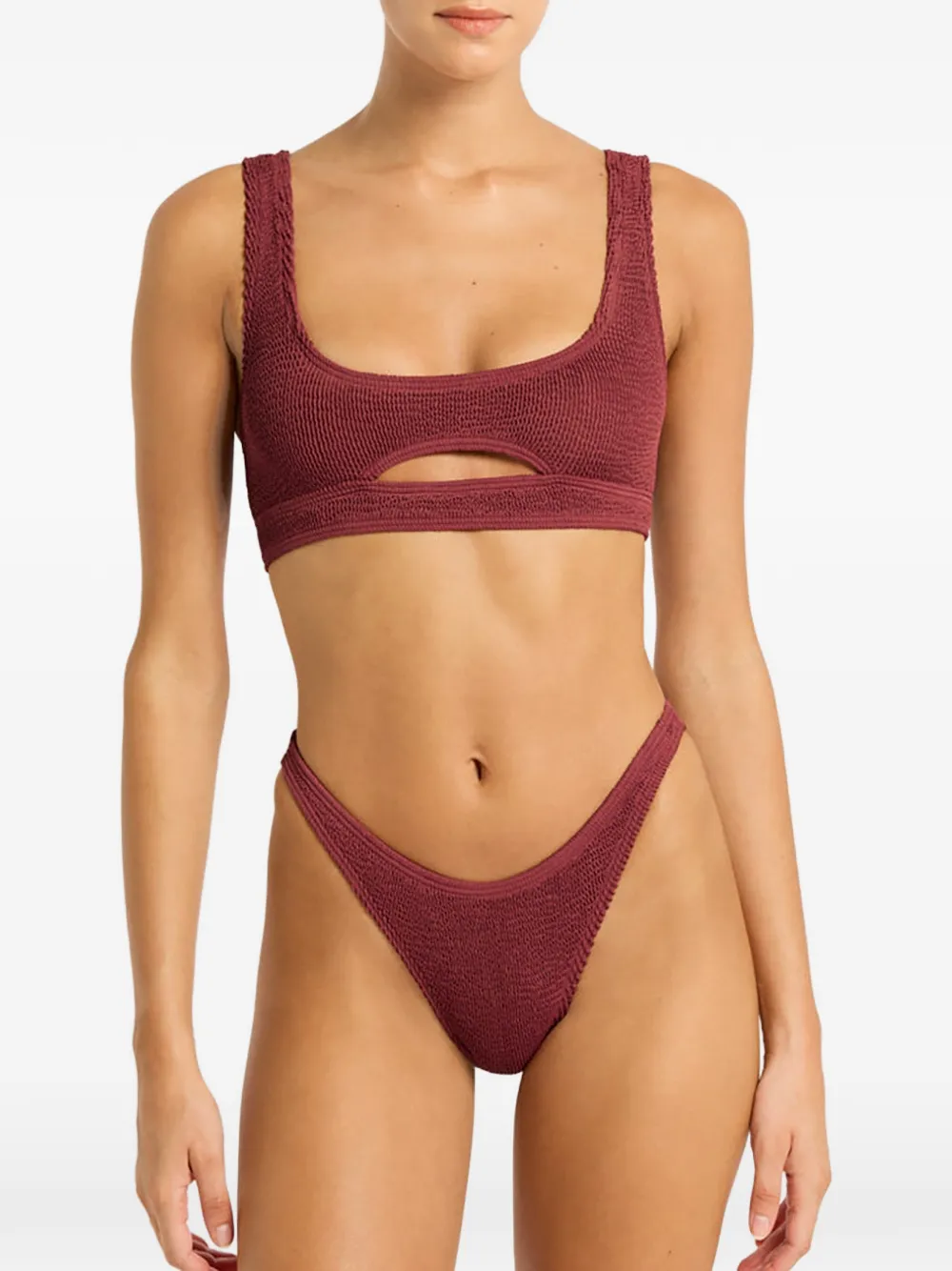 Bond-eye Sinner smocked bikini bottom - Rot