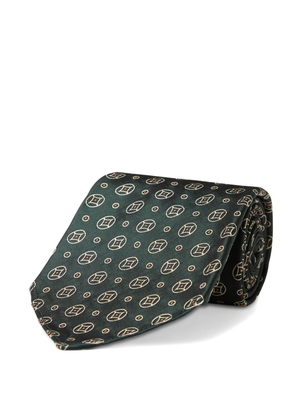 Ralph Lauren RRL Seidenkrawatte mit geometrischem Print - Grün