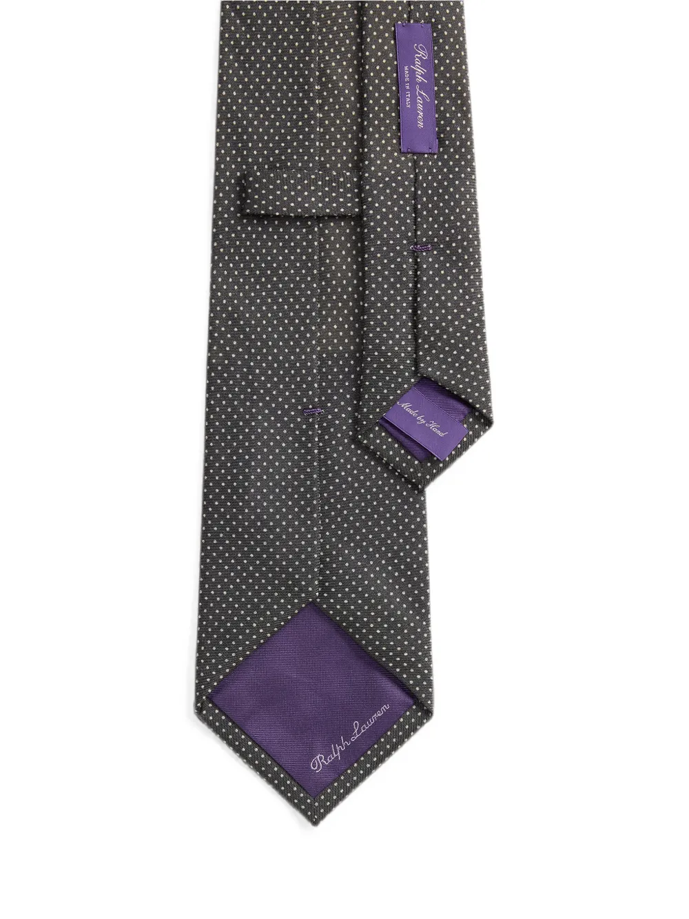 Ralph Lauren Purple Label Stropdas met stippen Grijs