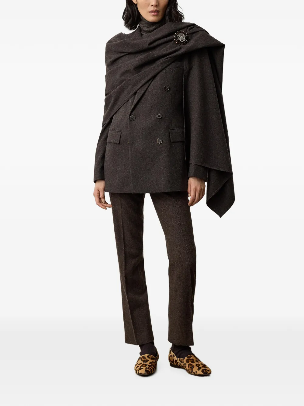 Ralph Lauren Collection Rolland wollen blazer Bruin