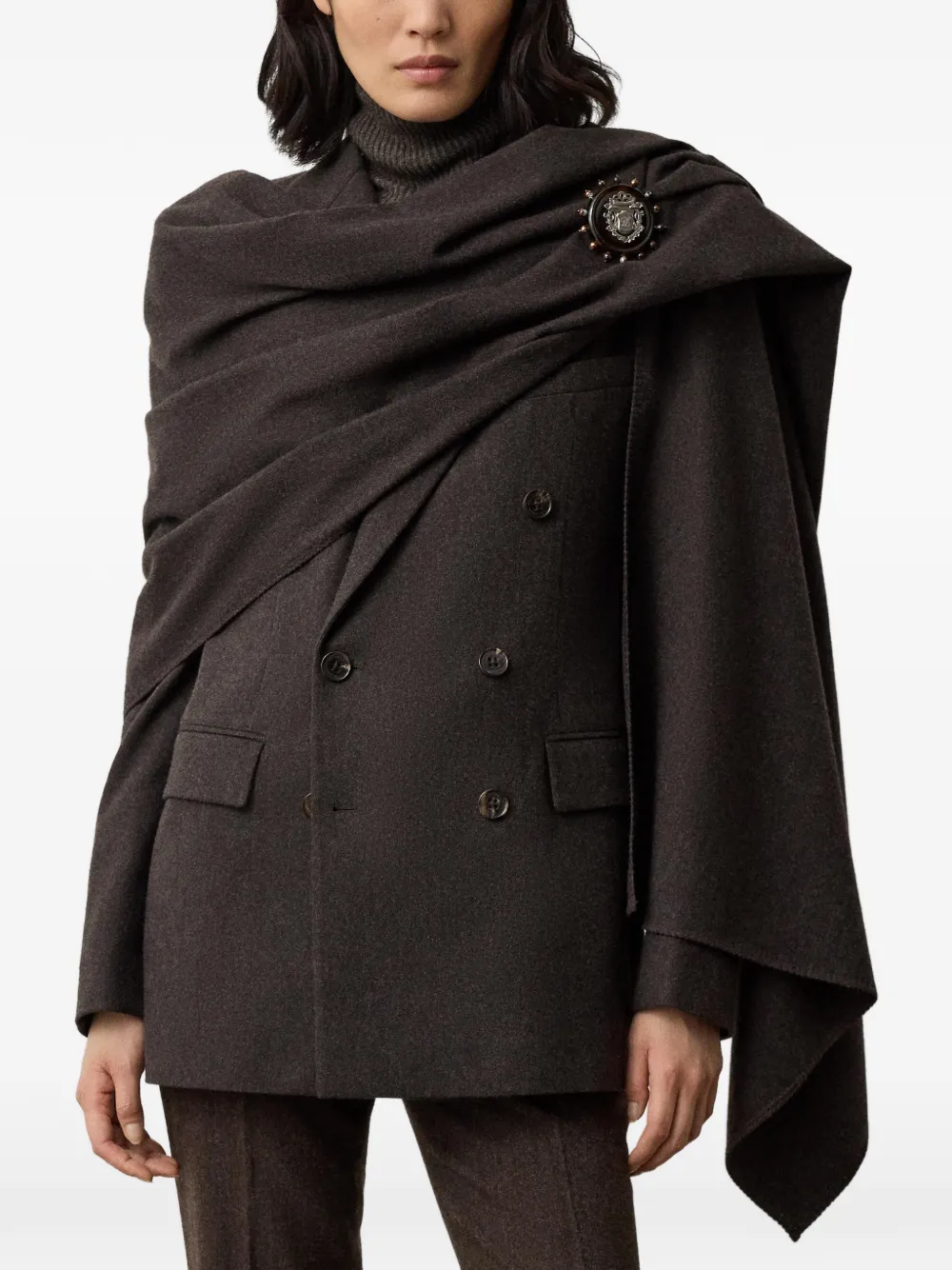 Ralph Lauren Collection Rolland wollen blazer Bruin