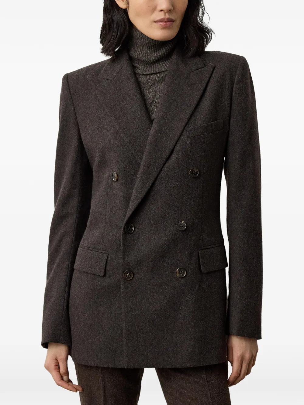 Ralph Lauren Collection Rolland wollen blazer Bruin