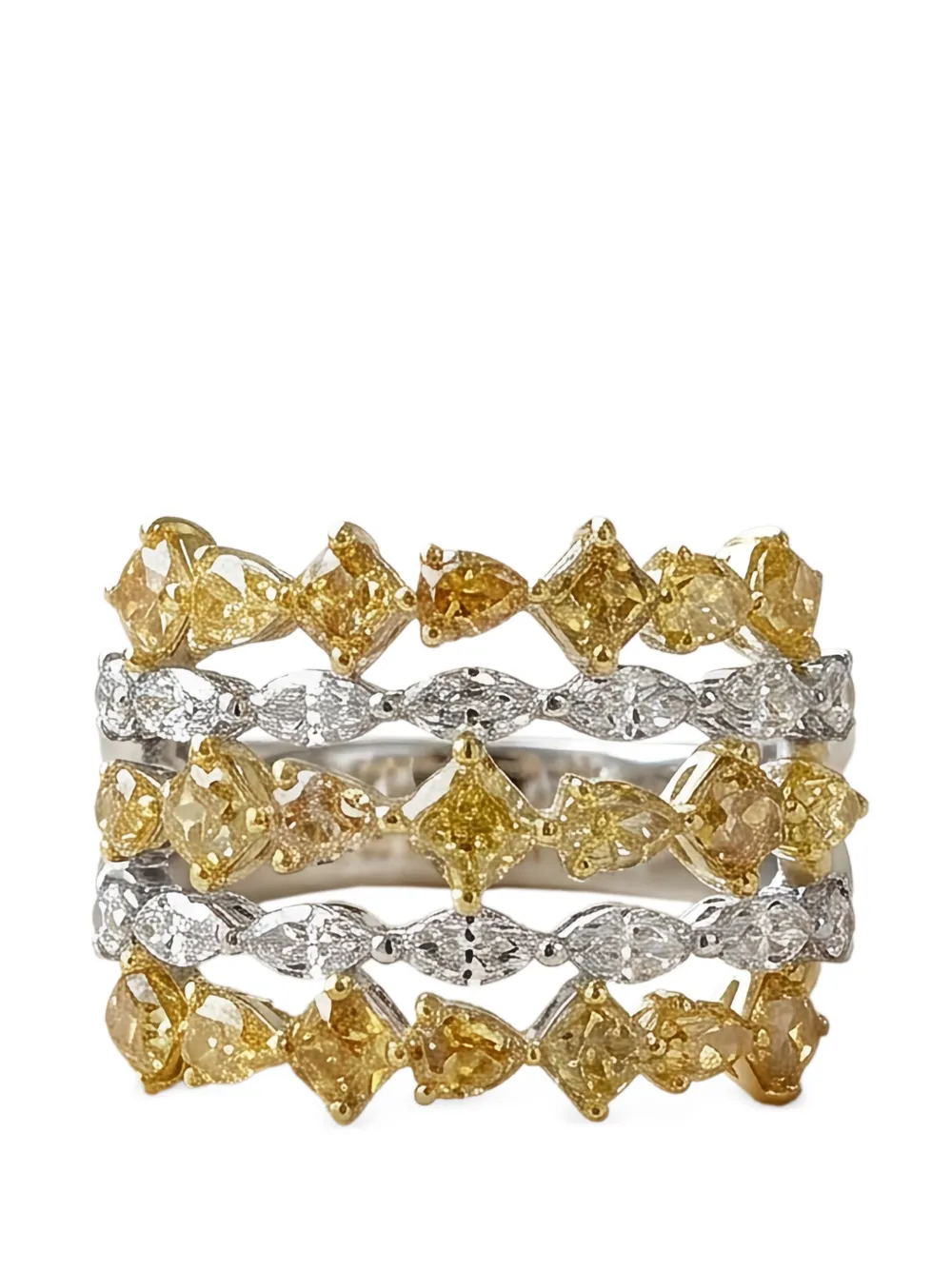 HYT Jewelry Anello a fascia con diamanti - Oro