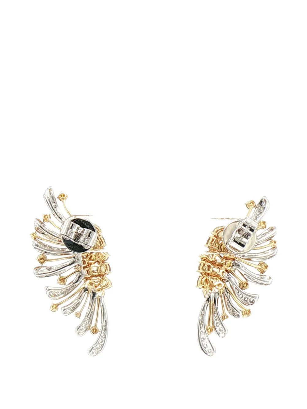 HYT Jewelry fan diamond earrings - Argento