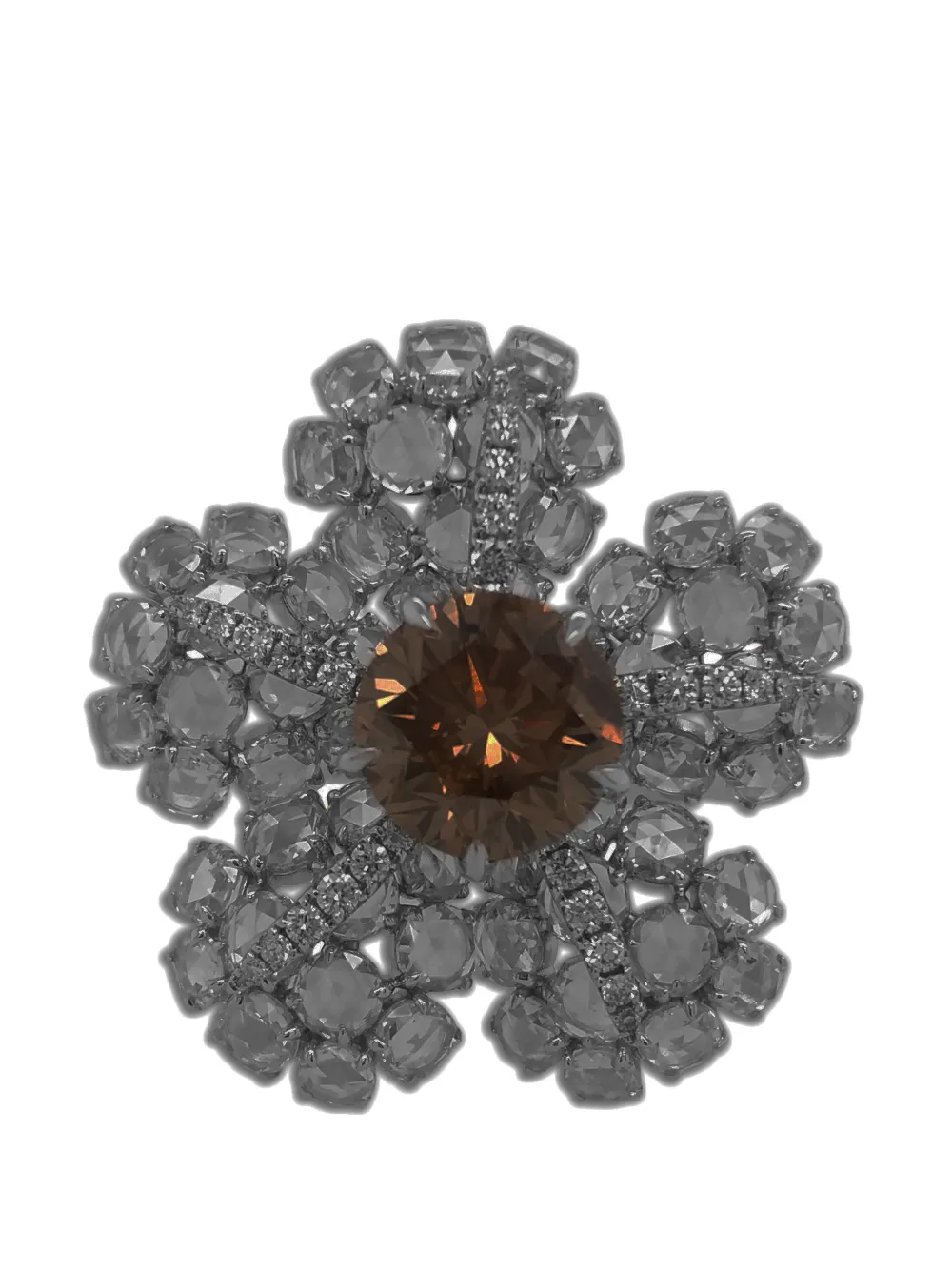 HYT Jewelry flower diamond ring - Argento
