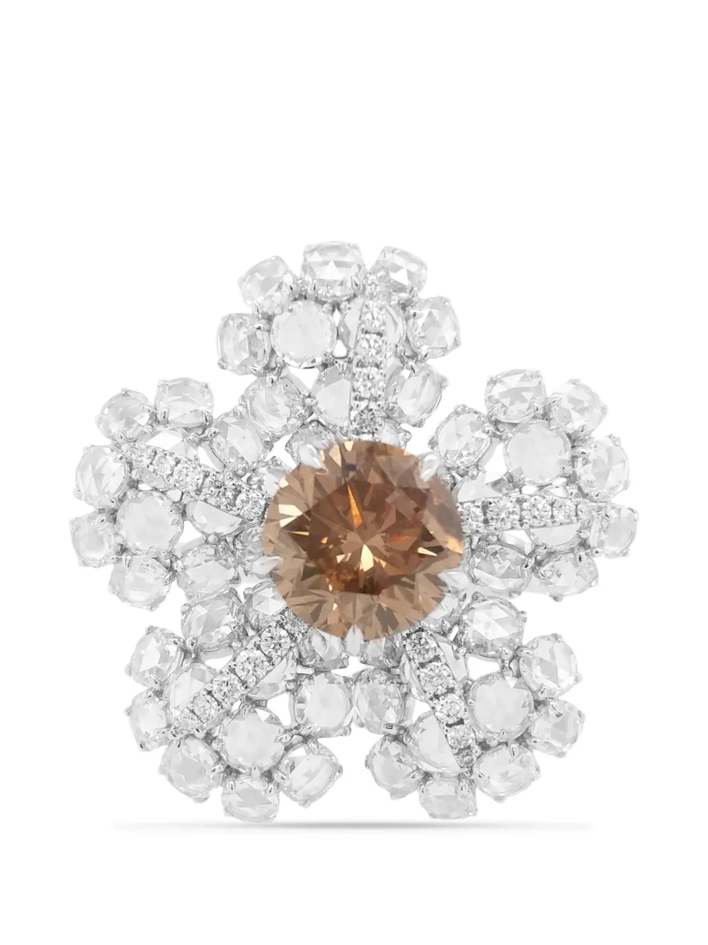 HYT Jewelry flower diamond ring - Argento