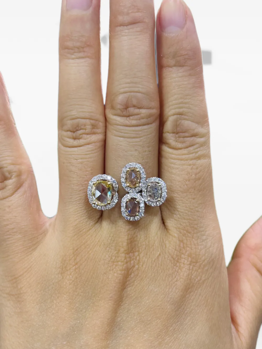 HYT Jewelry diamond cocktail ring - Argento