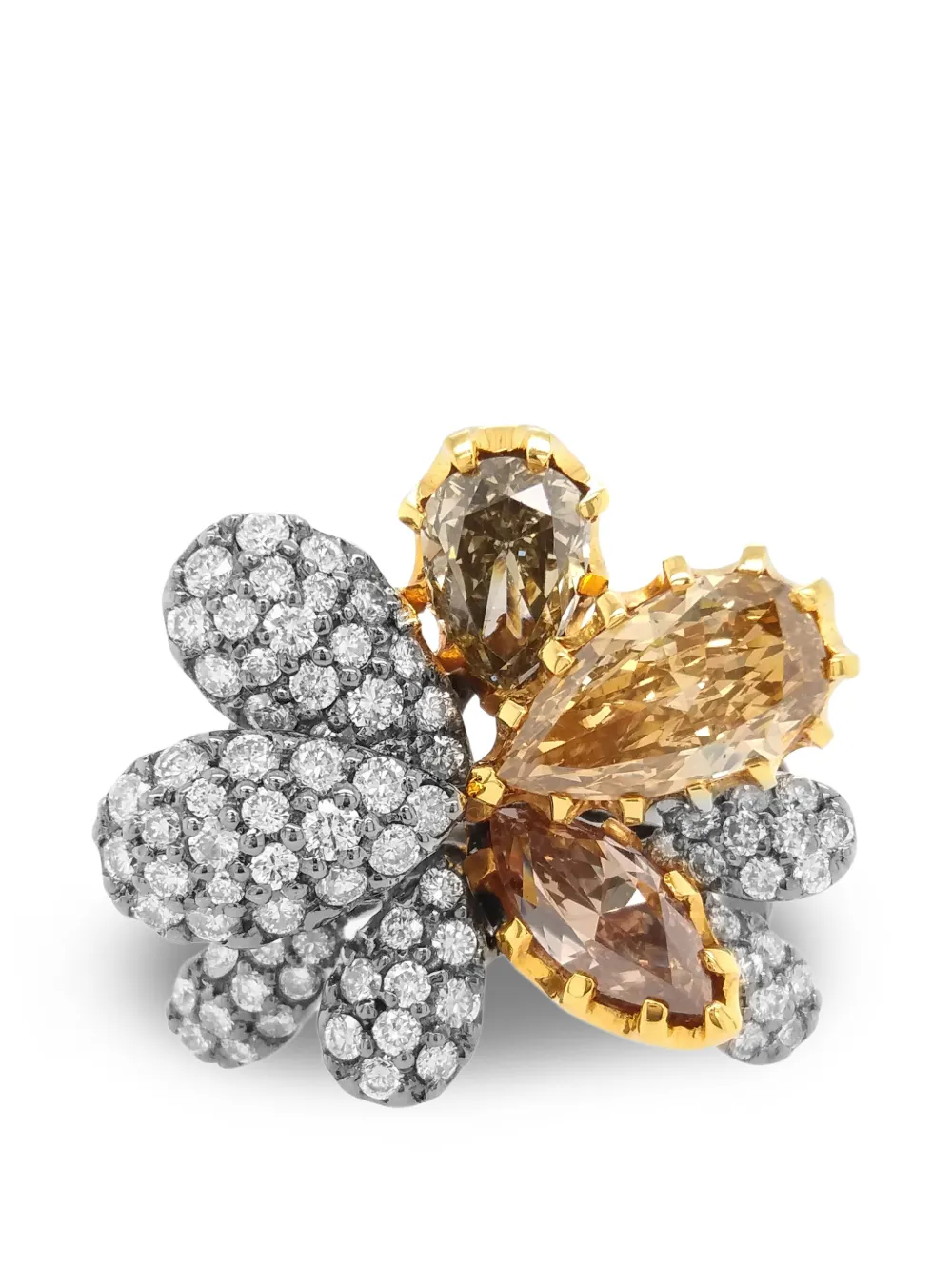 HYT Jewelry flower diamond ring - Argento