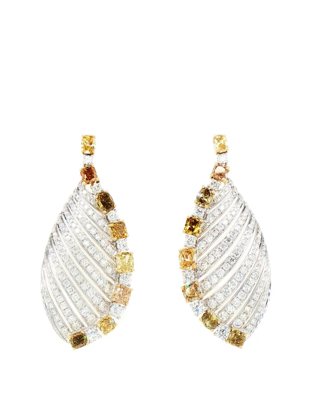 HYT Jewelry diamond drop earrings - Argento