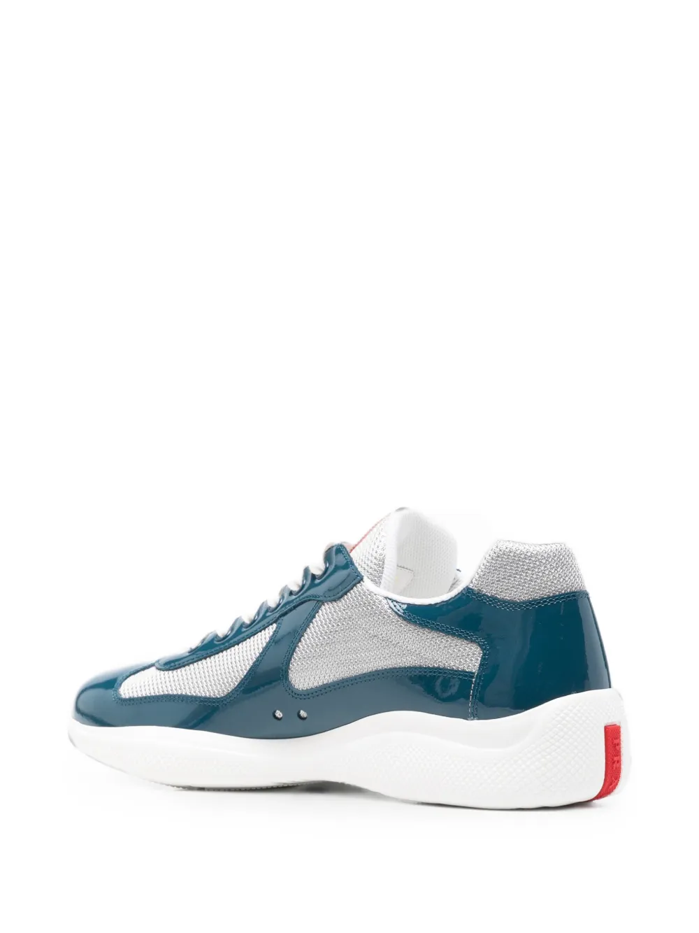Prada America's Cup patent-leather sneakers Blauw
