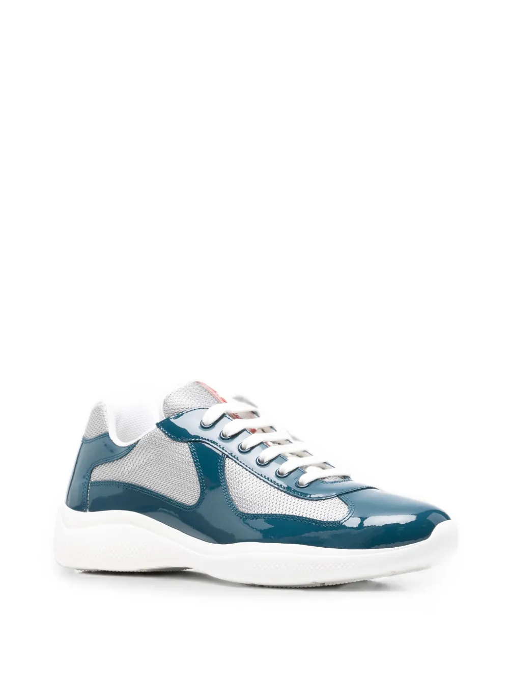 Prada America's Cup patent-leather sneakers Blauw