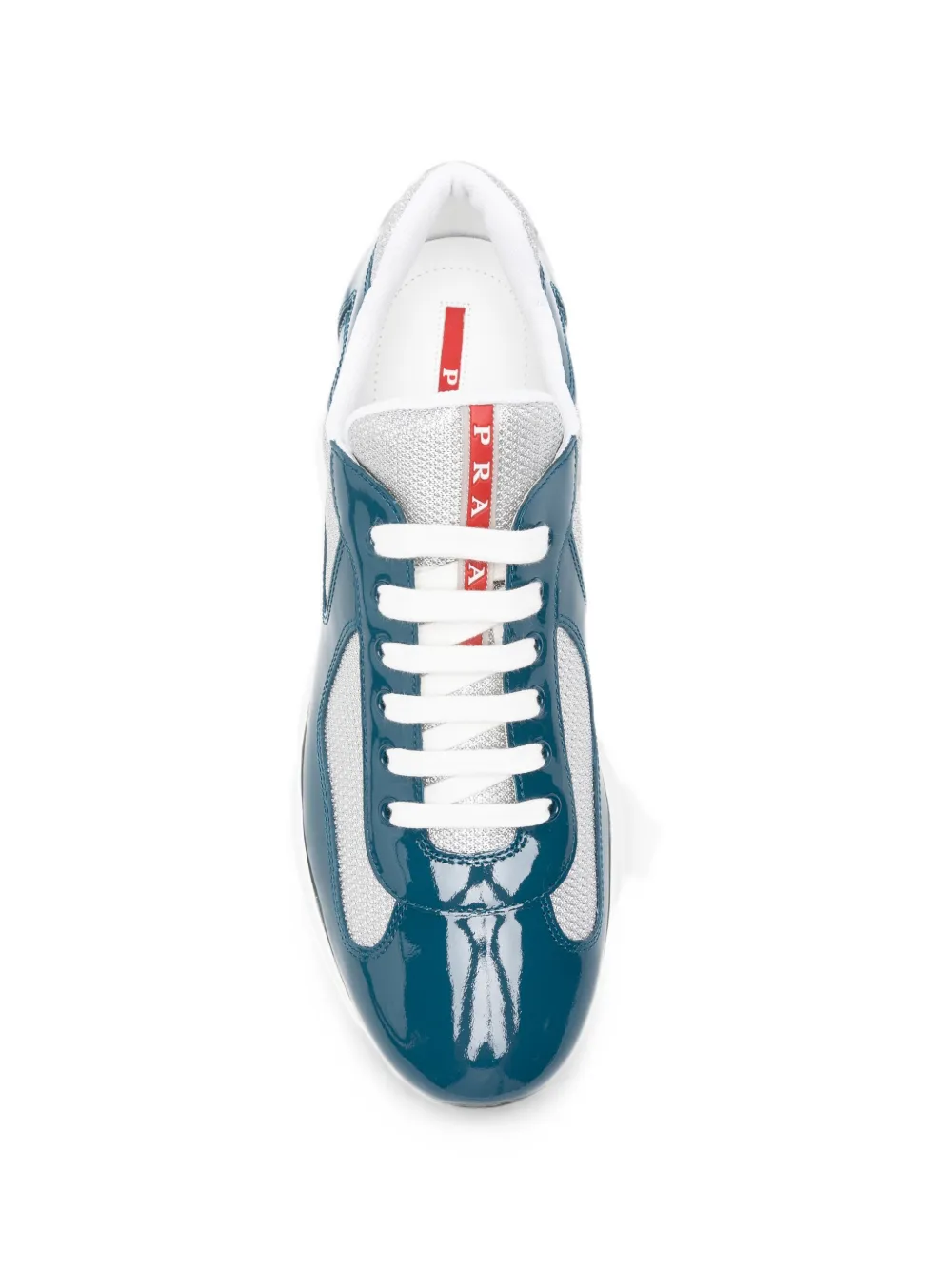 Prada America's Cup patent-leather sneakers Blauw