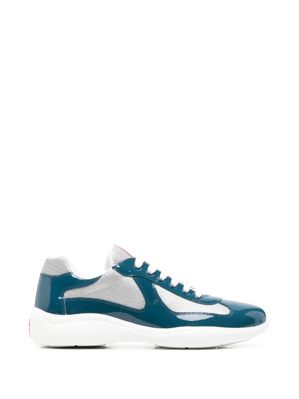 Prada America's Cup patent-leather sneakers Blauw