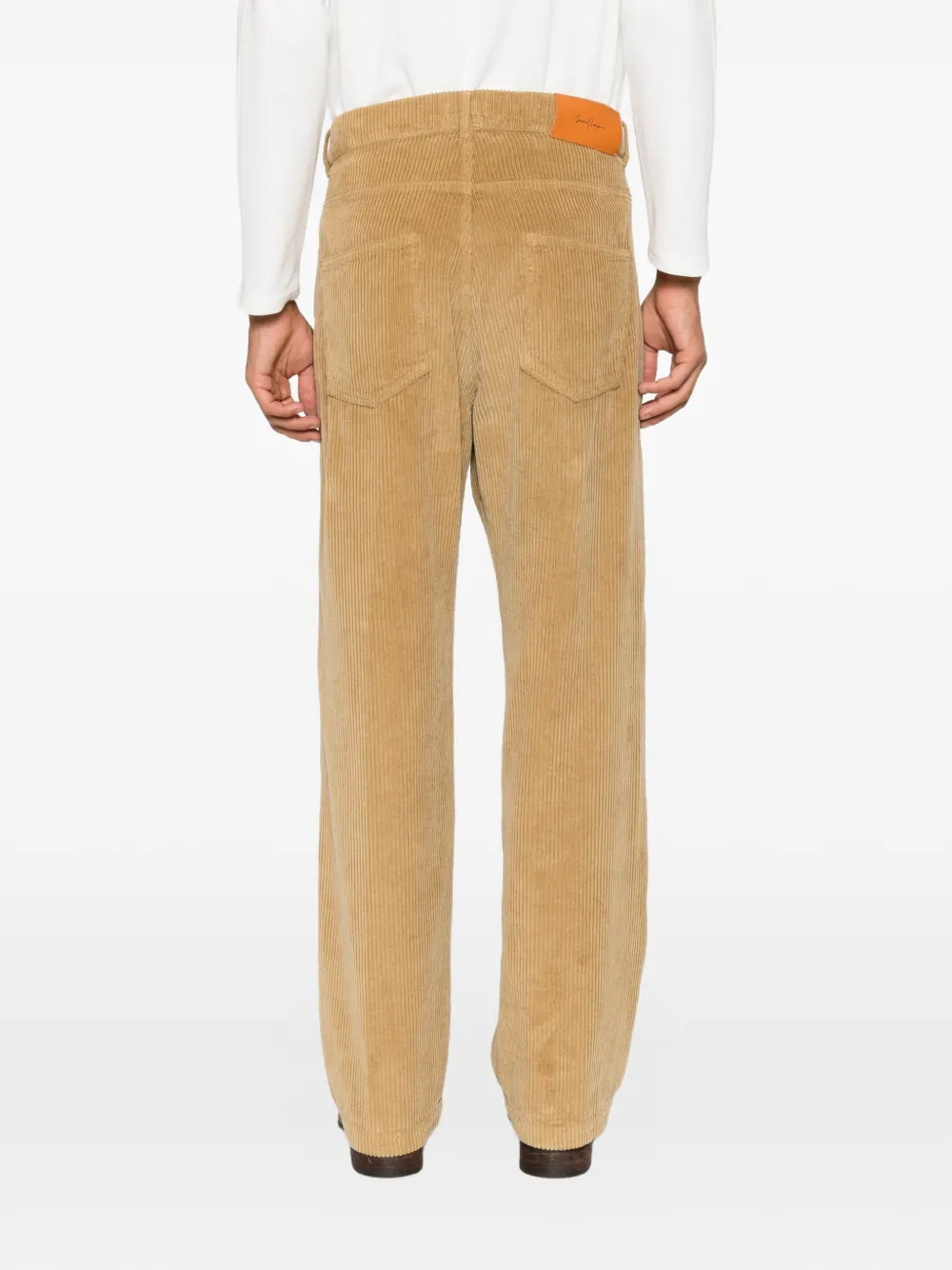 Second Layer Big Papi ribfluwelen broek Beige