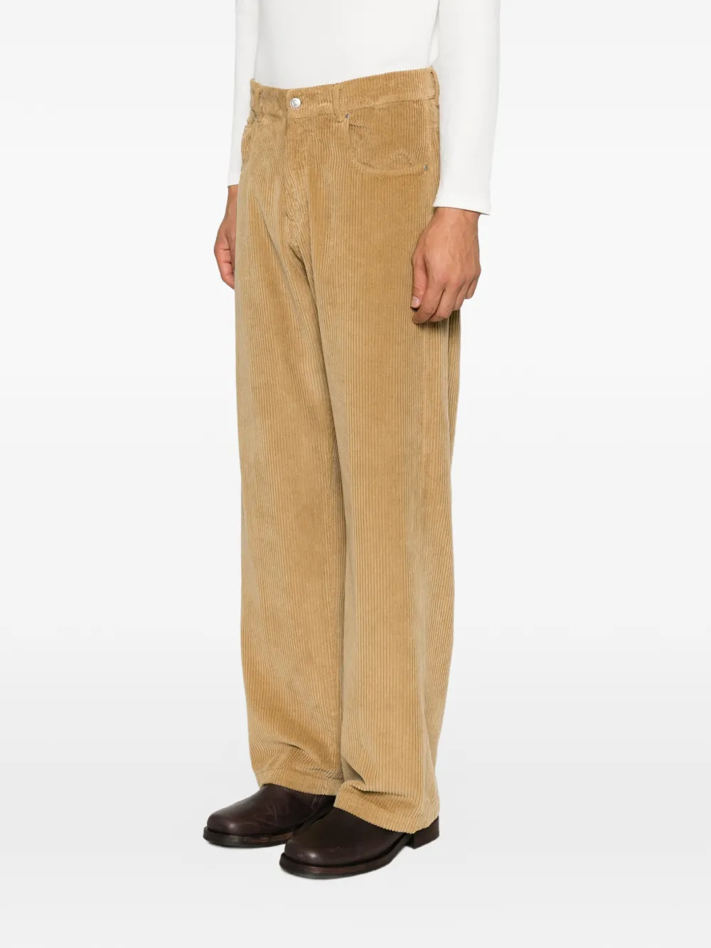 Second Layer Big Papi ribfluwelen broek Beige