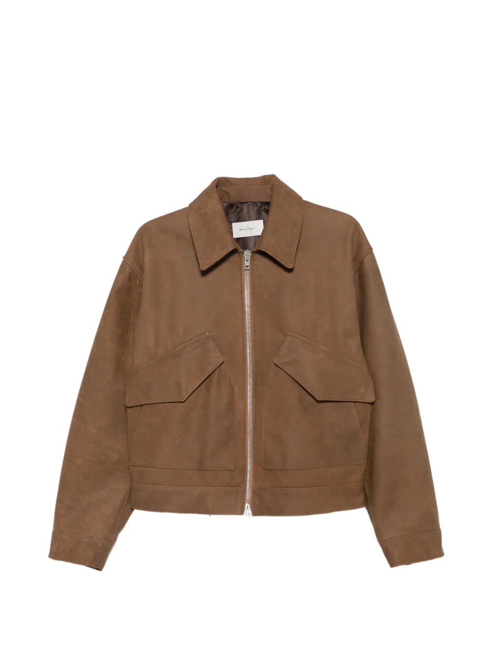 Second/Layer Revival Flight leather jacket - Marrone