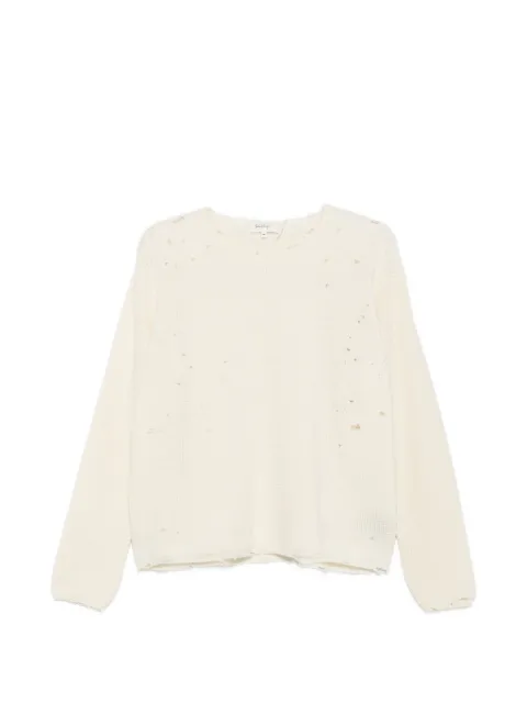 Second/Layer Friends distressed waffle-knit sweater