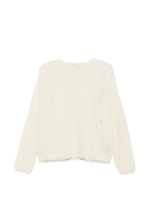 Second/Layer Friends distressed waffle-knit sweater