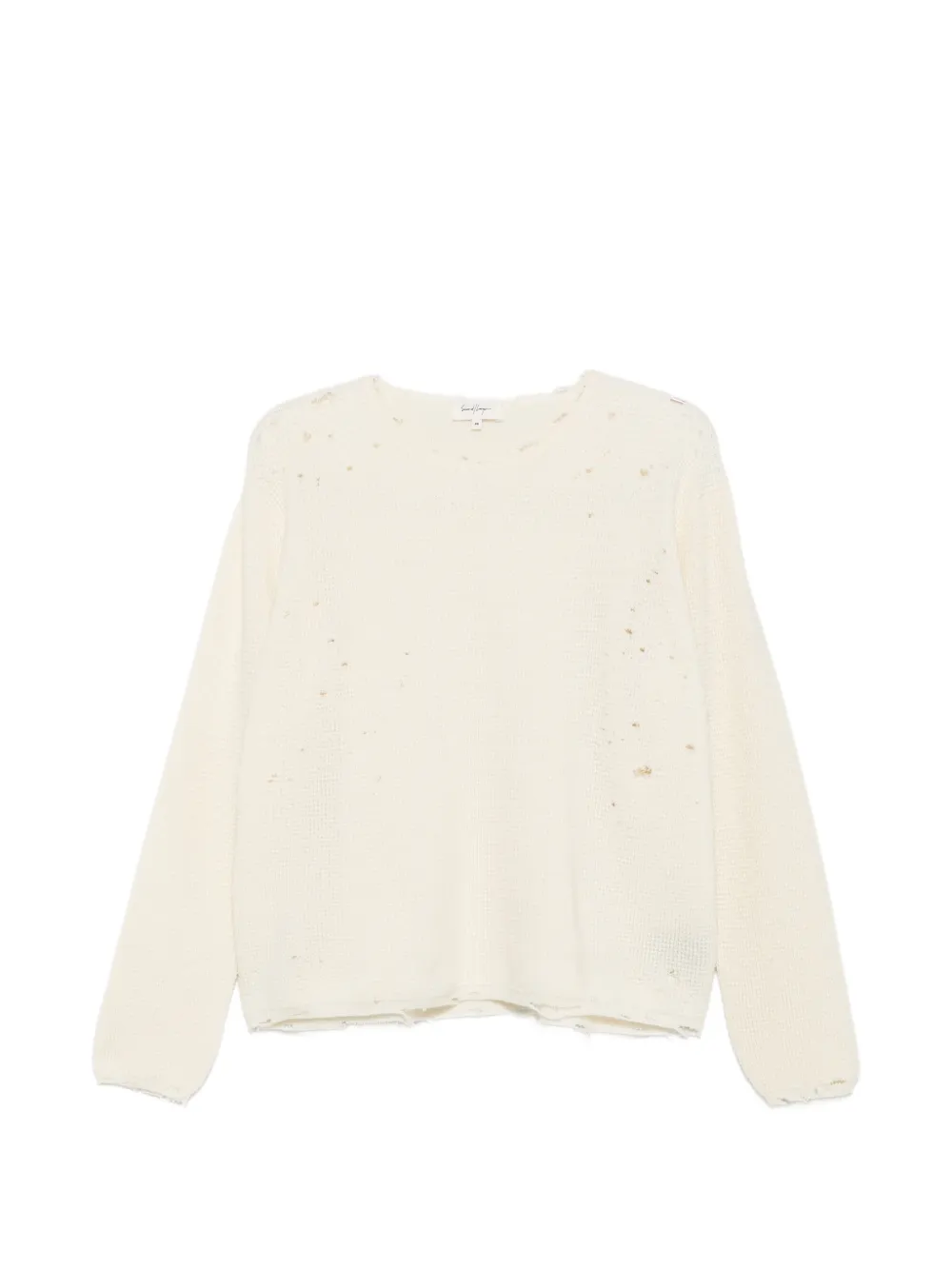 Second/Layer Friends distressed waffle-knit sweater - Toni neutri