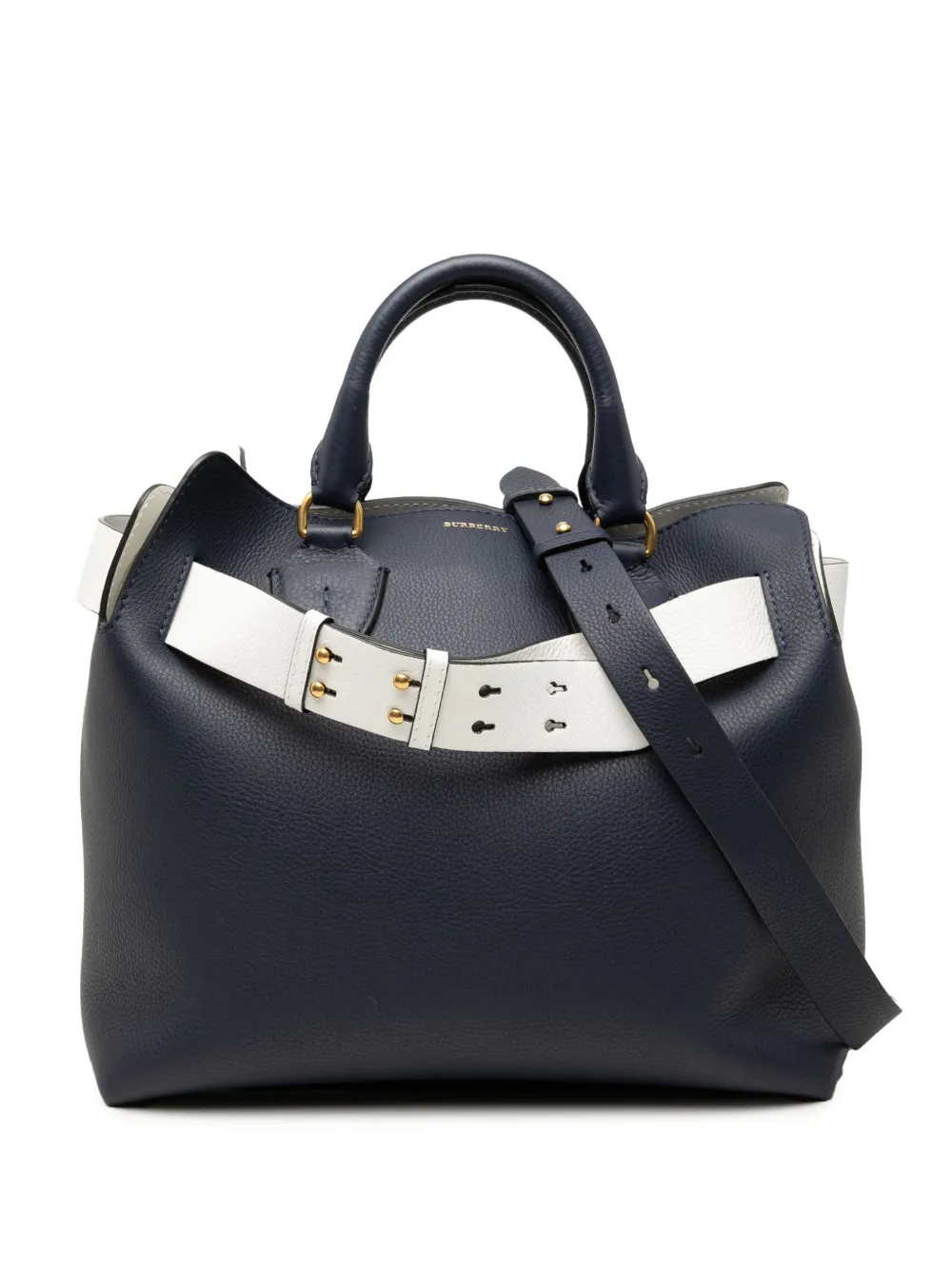 Burberry Pre-Owned 2000-2017 Medium Bicolor Leather Marais Belt Bag satchel - Blu