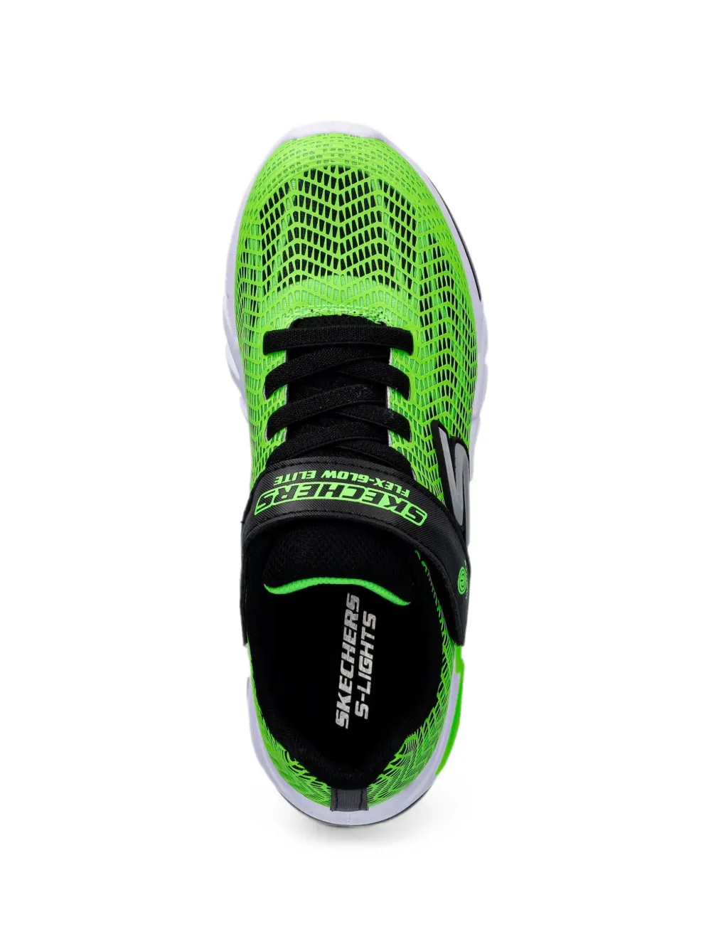 Skechers Lights Flex-Glow Elite Vorlo touch-strap sneakers Groen
