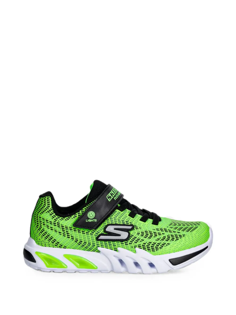Skechers Lights Flex-Glow Elite Vorlo touch-strap sneakers Groen