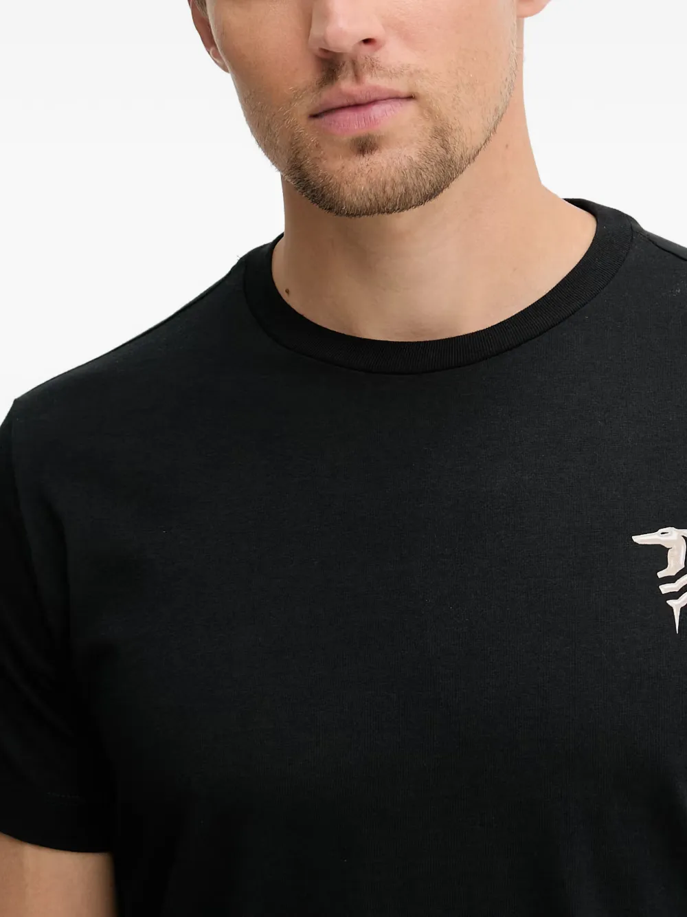 Trussardi T-shirt met logoprint Zwart