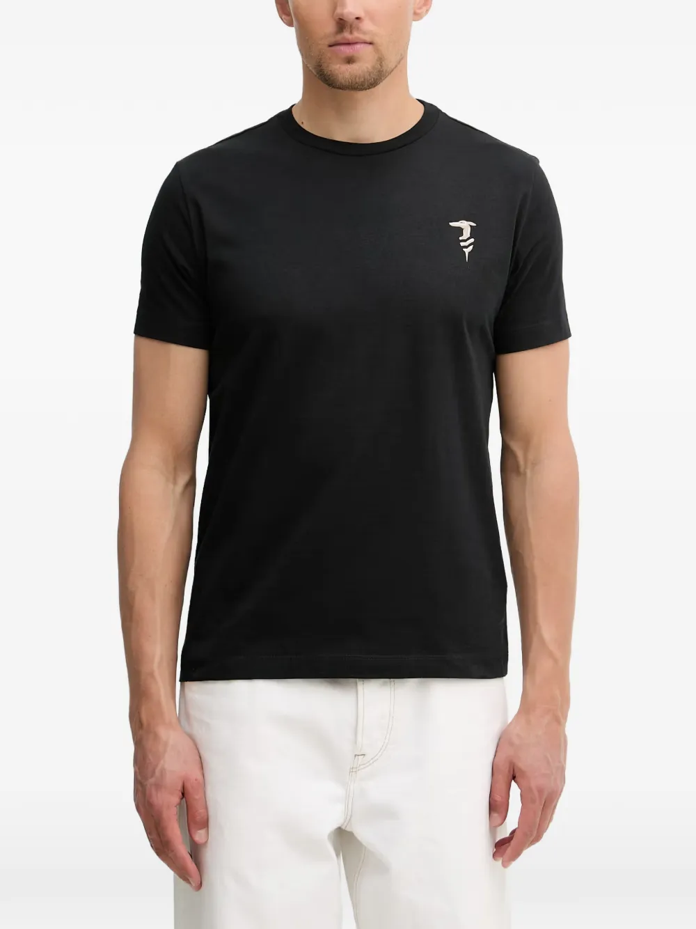 Trussardi T-shirt met logoprint Zwart