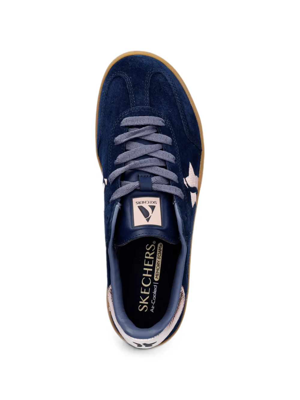 Skechers Academy HI star-patch platform sneakers Blauw