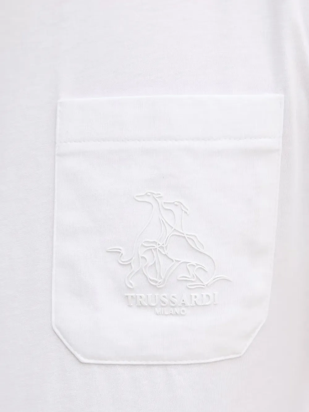 Trussardi T-shirt met geborduurd logo Wit