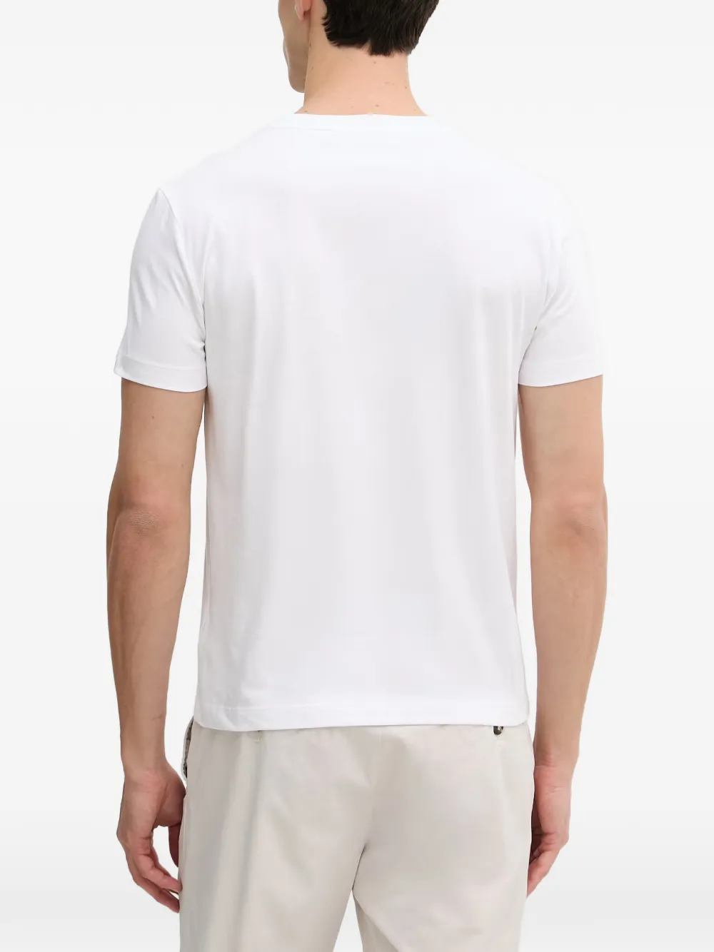 Trussardi T-shirt met geborduurd logo Wit