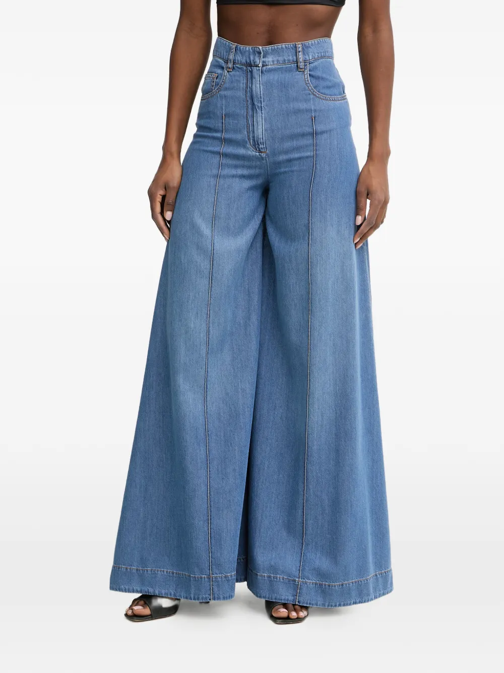 SIMONA CORSELLINI Jeans con dettaglio cuciture - Blu