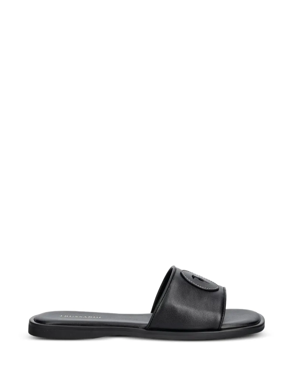 Trussardi logo-patch sandals - Nero