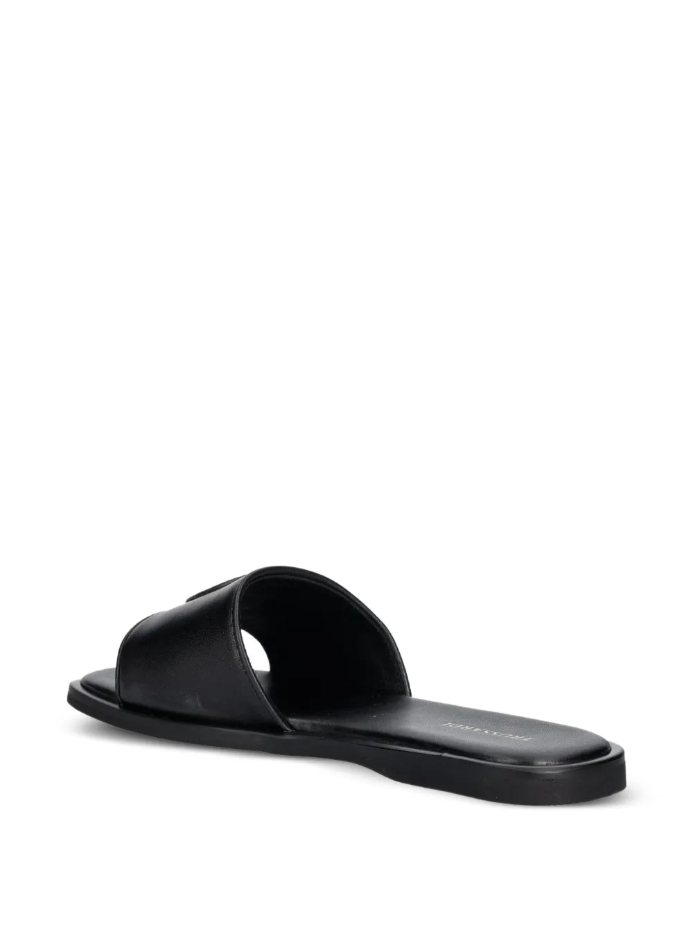 Trussardi logo-patch sandals Zwart