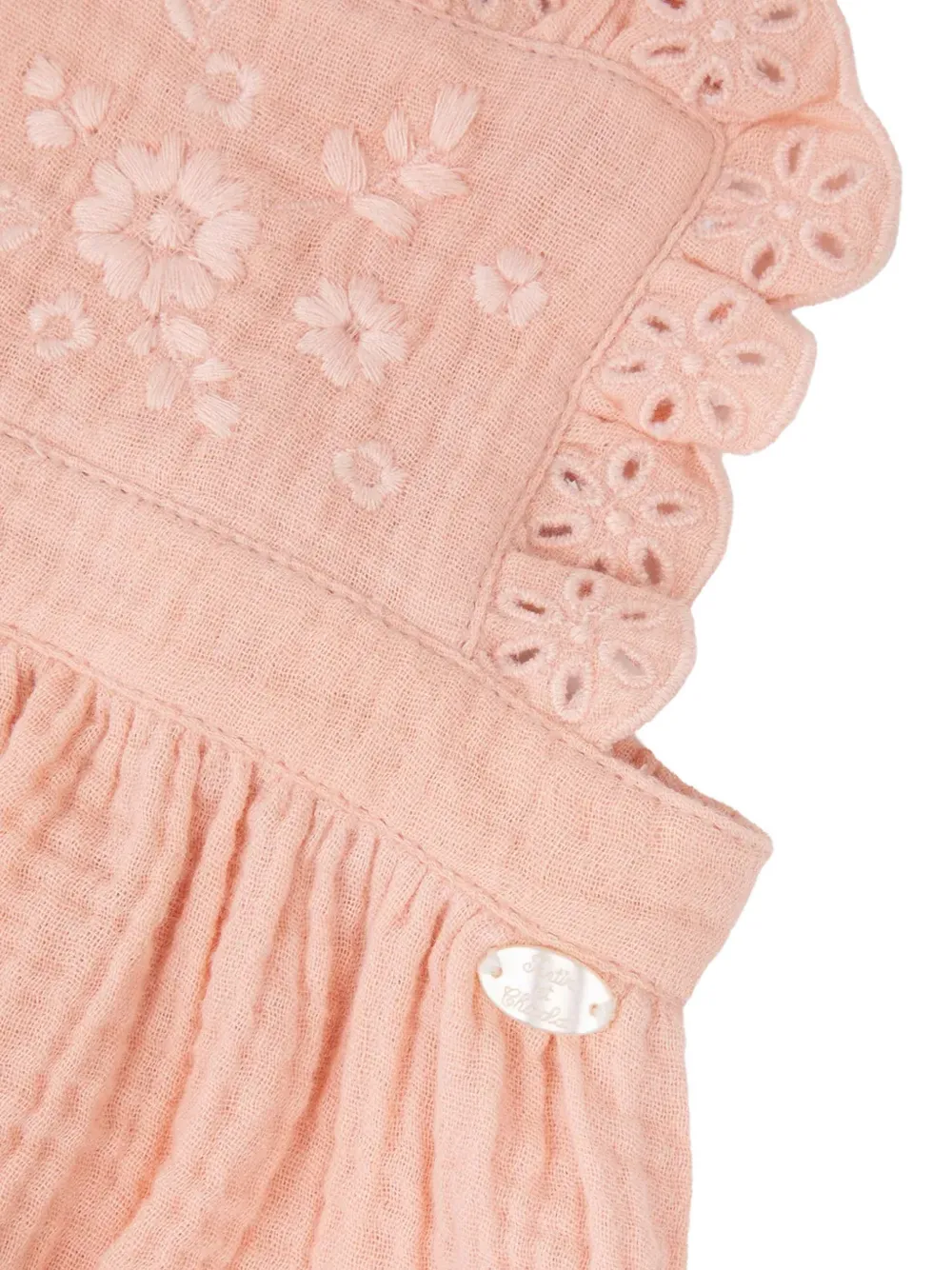 Tartine Et Chocolat Romper met gewelfde afwerking en geborduurd logo Roze