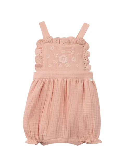 Tartine Et Chocolat embroidered scalloped-trim romper