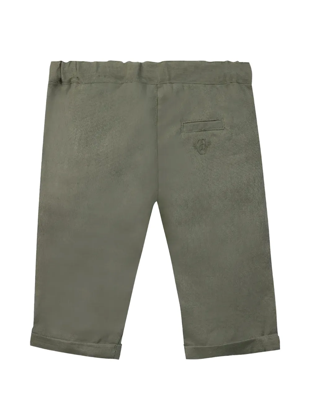 Tartine Et Chocolat Broek met omgeslagen pijpen en knoopdetail Groen
