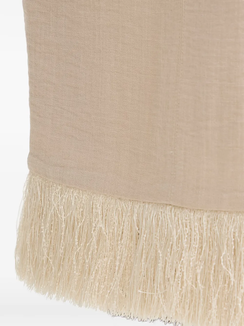 SIMONA CORSELLINI Strapless jurk met franje Beige
