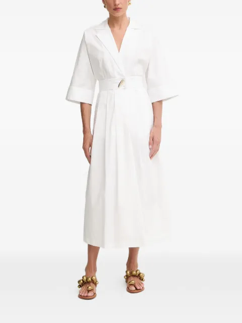 SIMONA CORSELLINI belted wide-sleeve dress