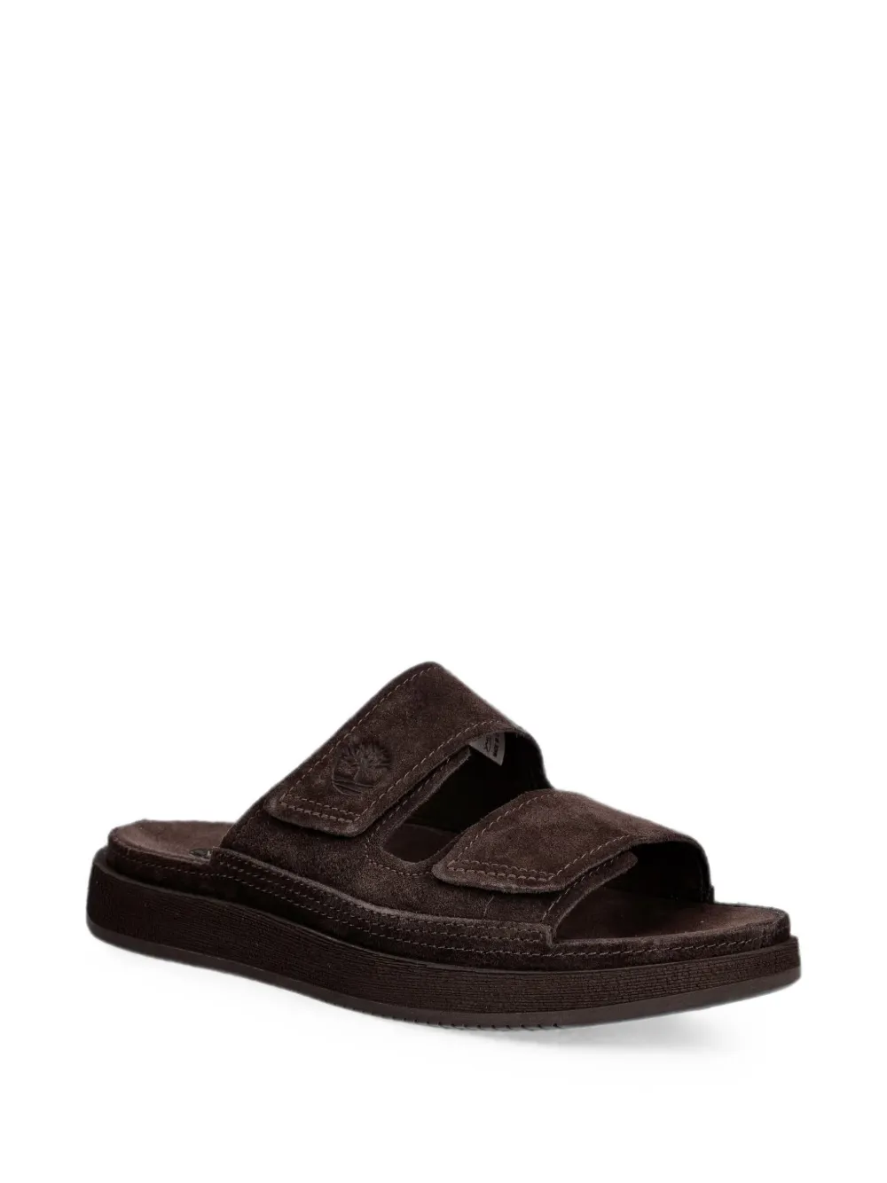 Timberland touch-strap suede slides Bruin