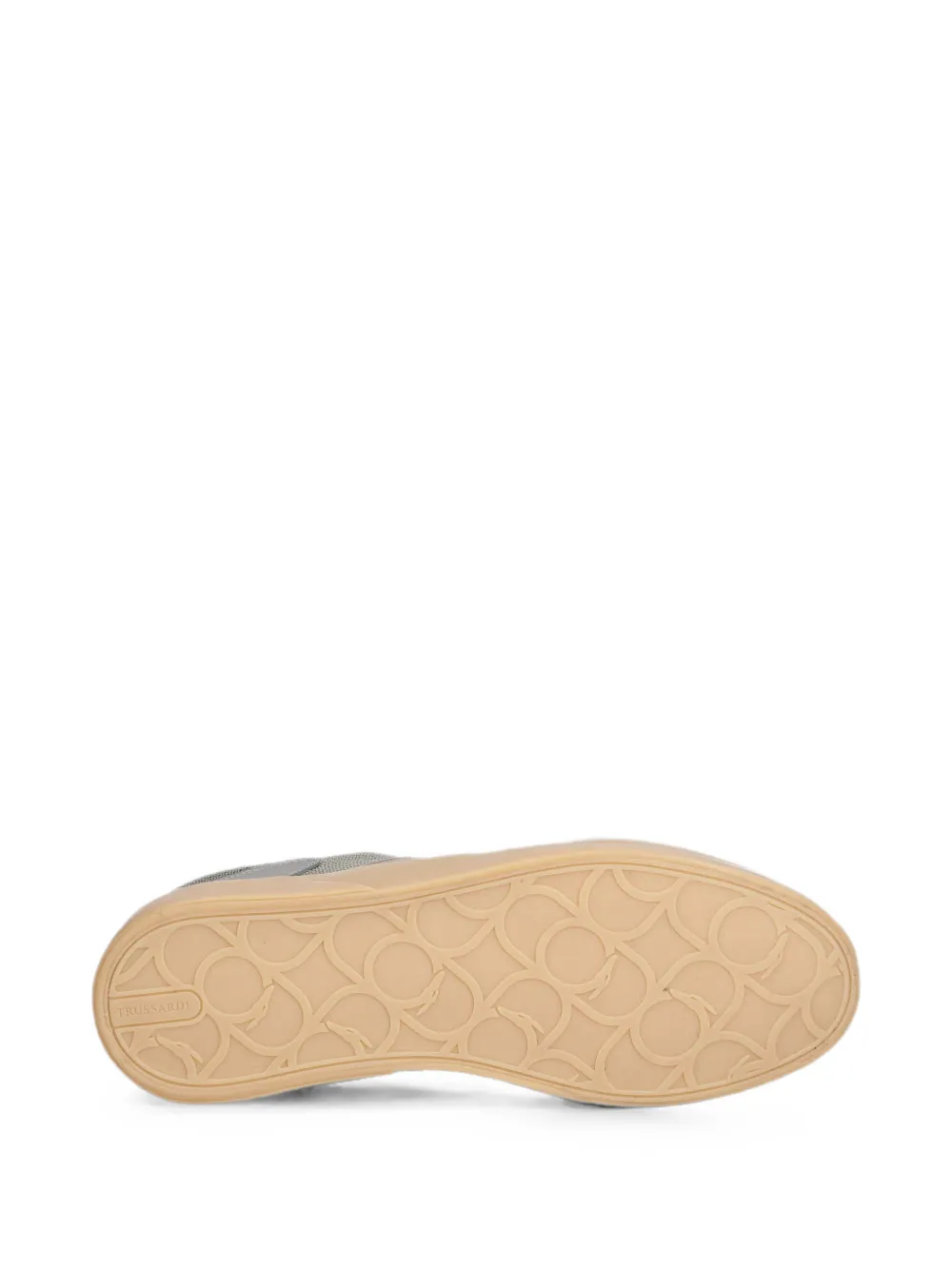 Trussardi suede-panelled mesh sneakers Grijs
