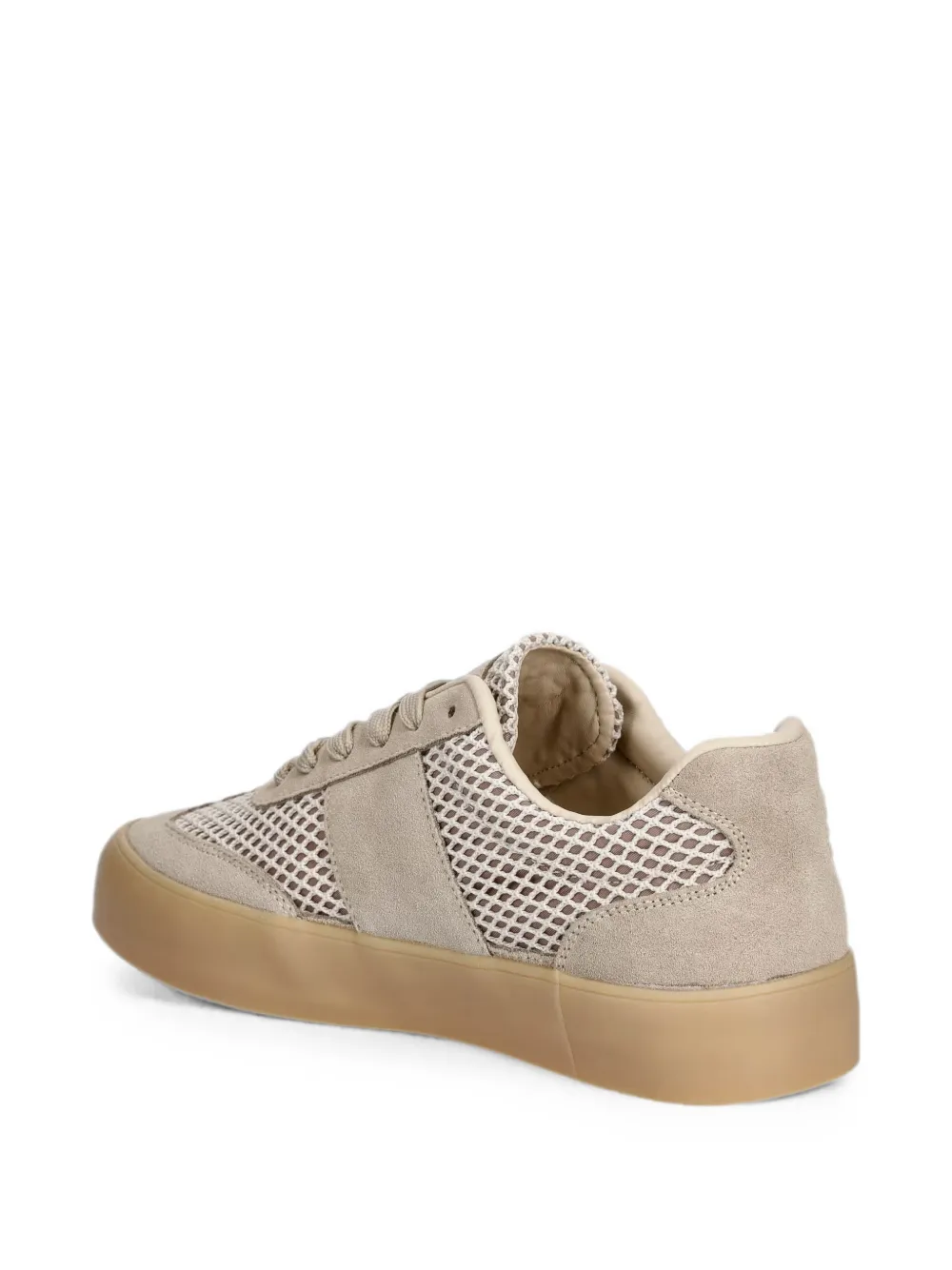 Trussardi mesh-panelled suede sneakers Beige