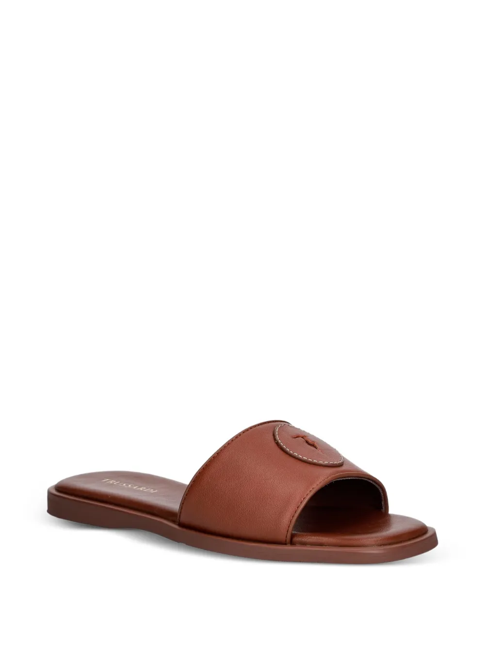 Trussardi logo-patch sandals Bruin