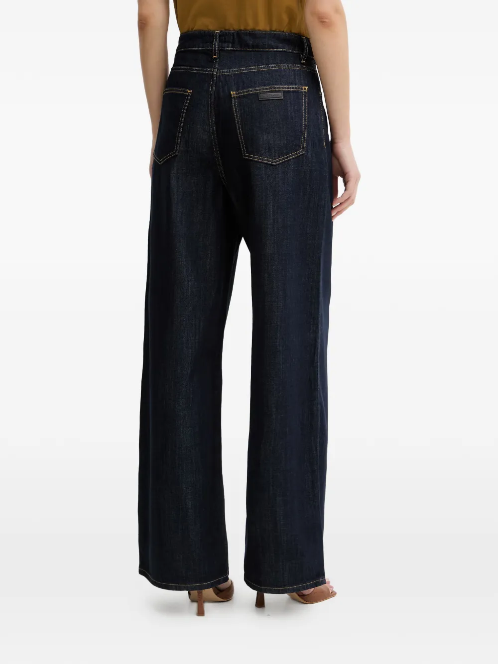  Trussardi Vaqueros Anchos Con Cordones - Azul 