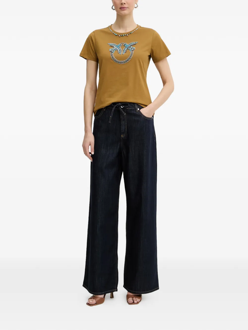  Trussardi Vaqueros Anchos Con Cordones - Azul 