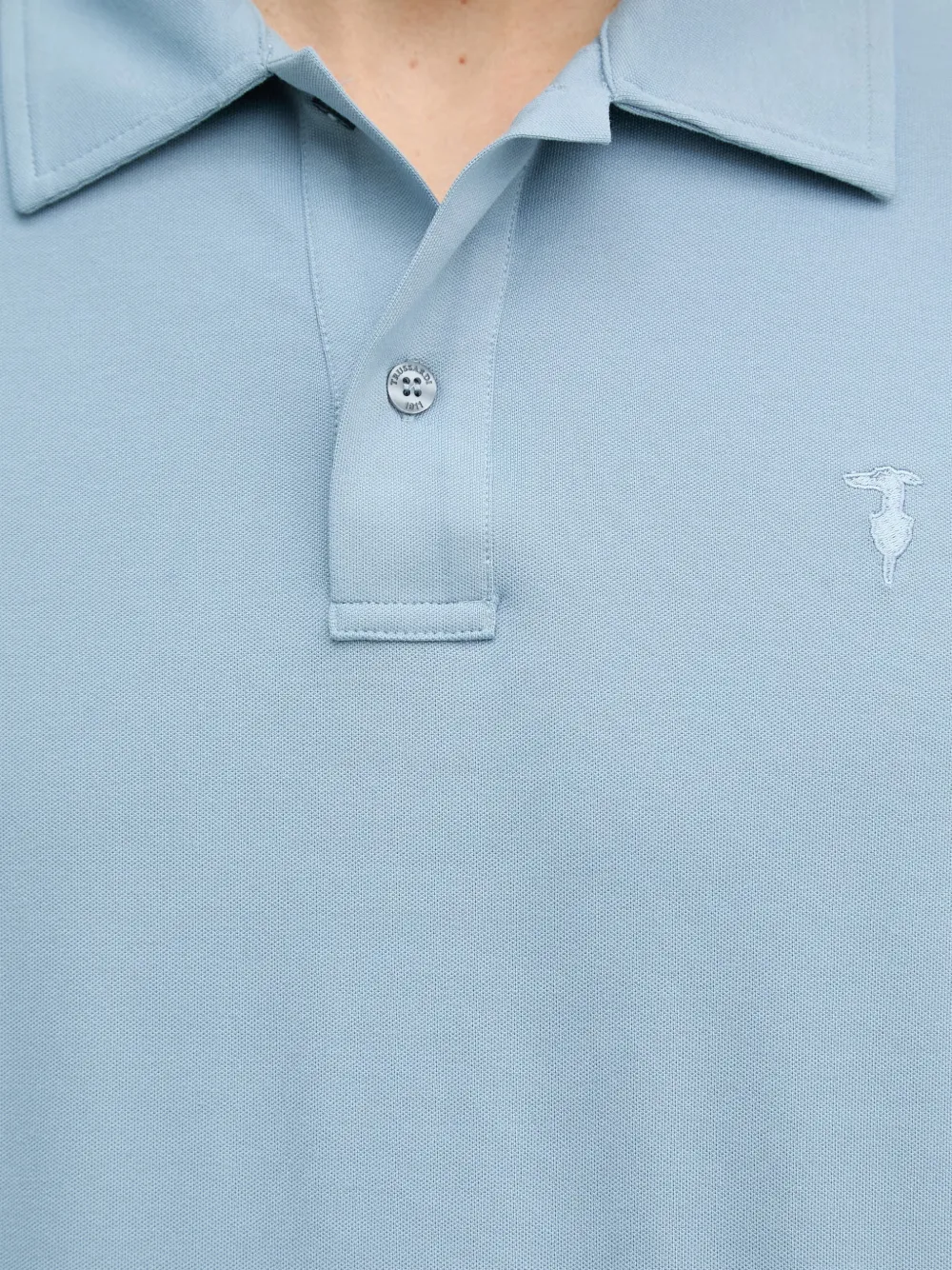 Trussardi Poloshirt met geborduurd logo Blauw