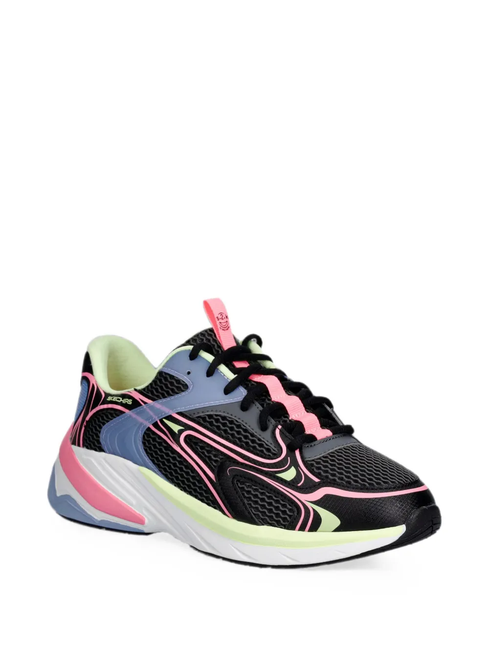 Skechers Sneakers met mesh vlakken Zwart