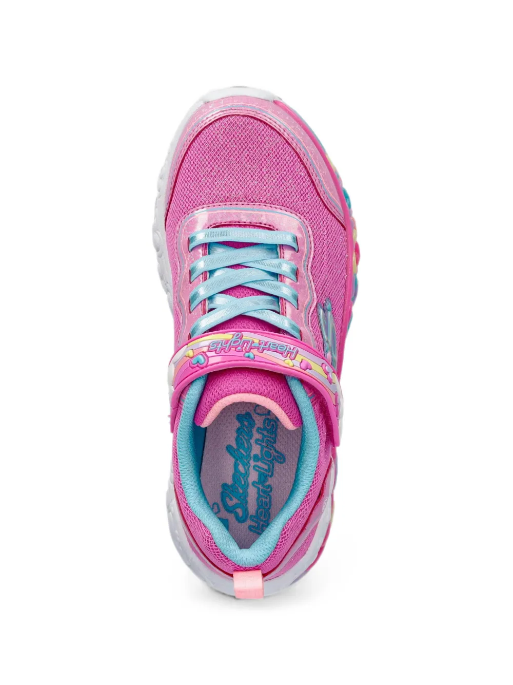 Skechers Heart Lights sneakers met klittenband Roze