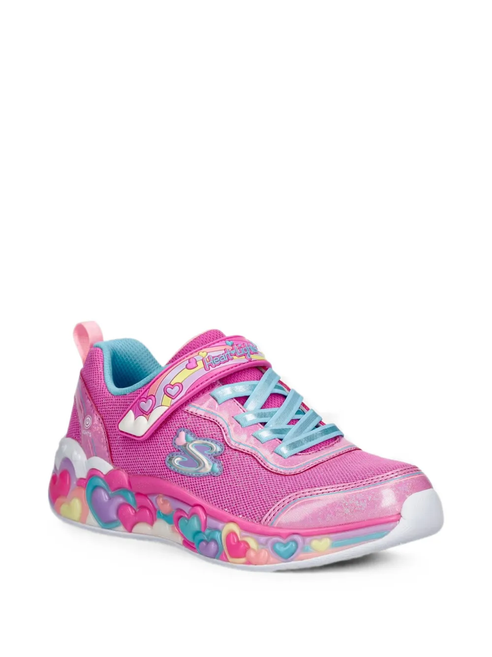 Skechers Heart Lights sneakers met klittenband Roze