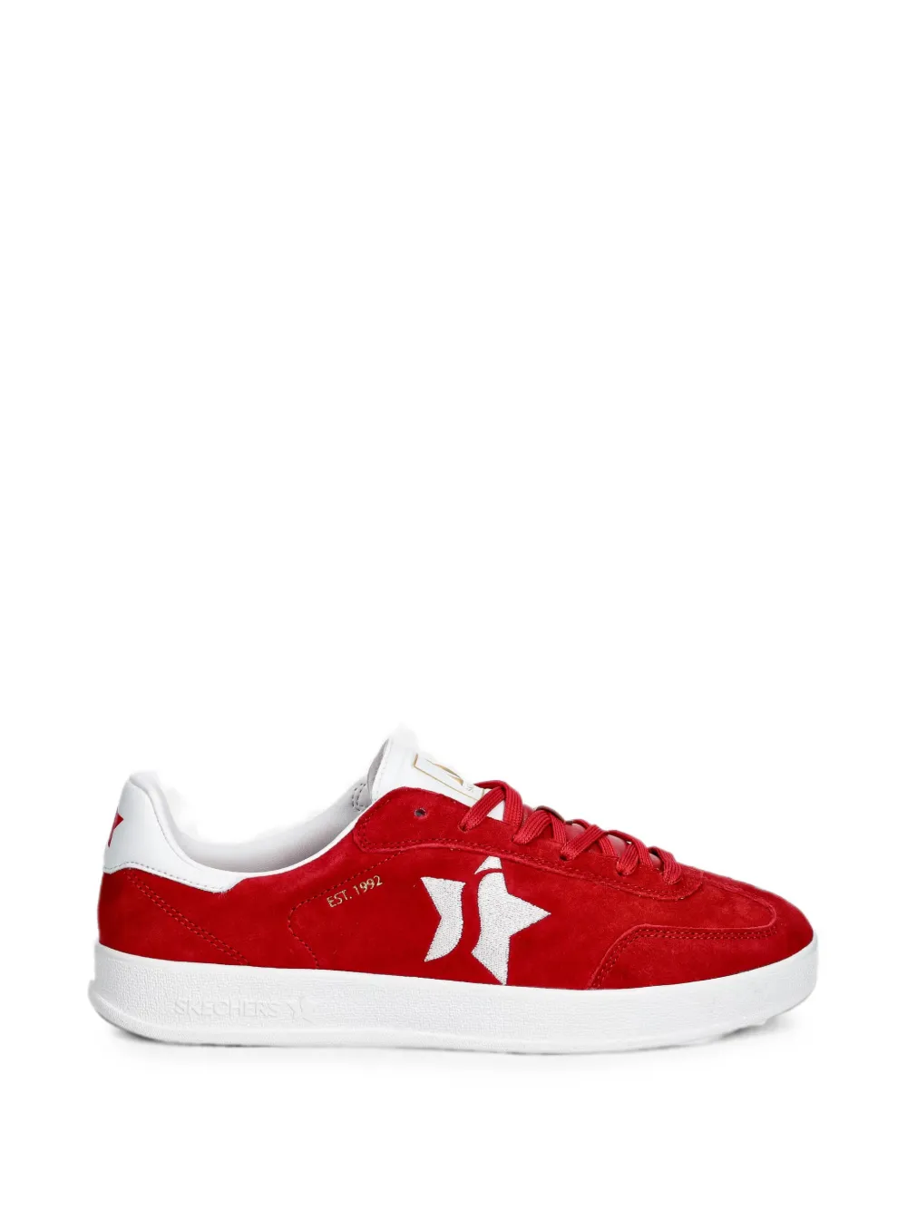 Skechers Academy Court Charm star-patch lace-up sneakers - Rot